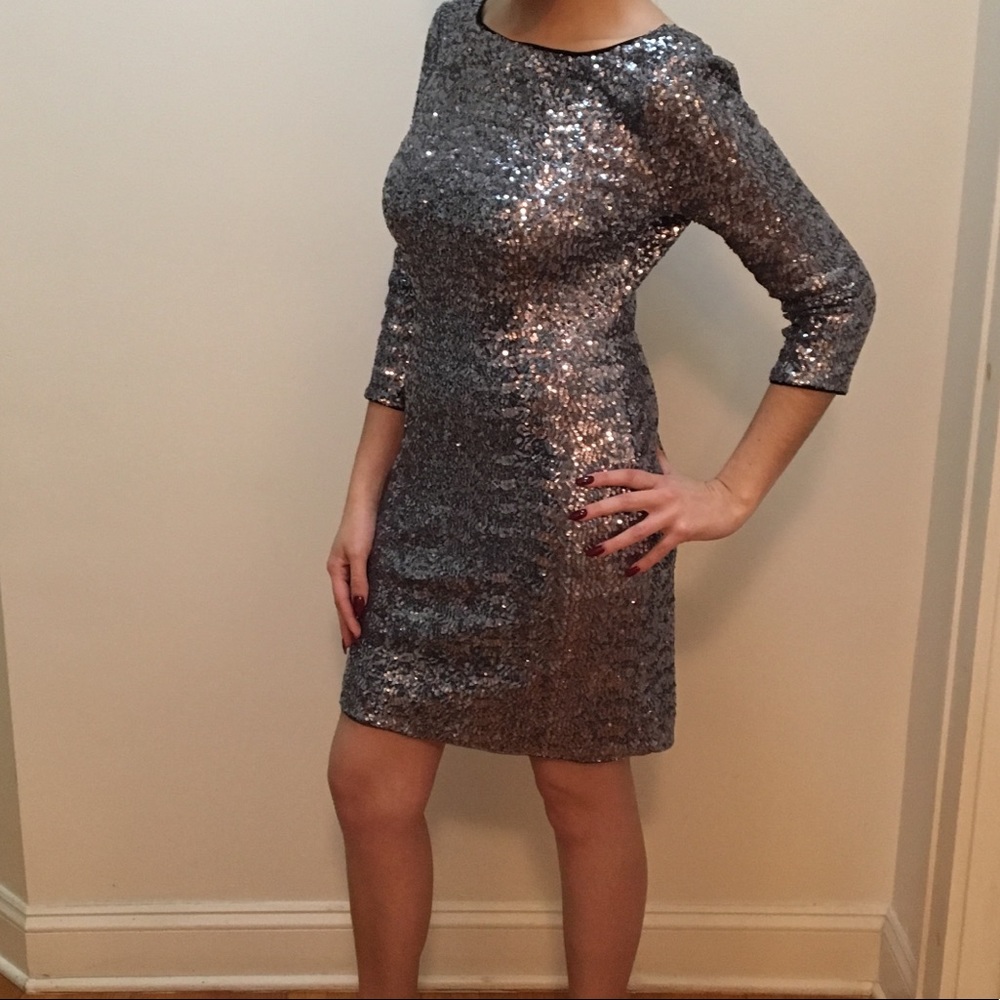 Aqua sequin dress size 6 - Picture 6 of 6